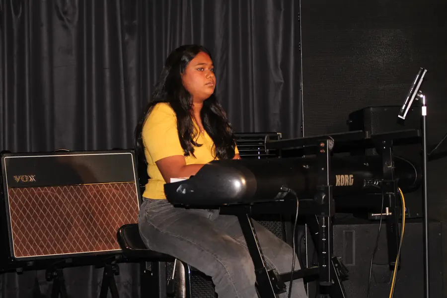 Keyboard player at Open Day 2025