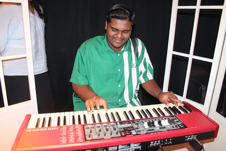 Keyboard player at Open Day 2025